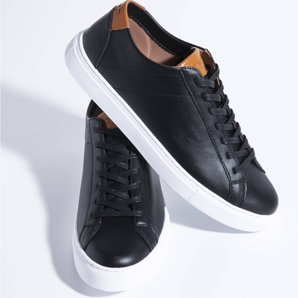 BYLT Basics Everyday Leather Black Sneakers Mens 11.5 EUC - Picture 1 of 9